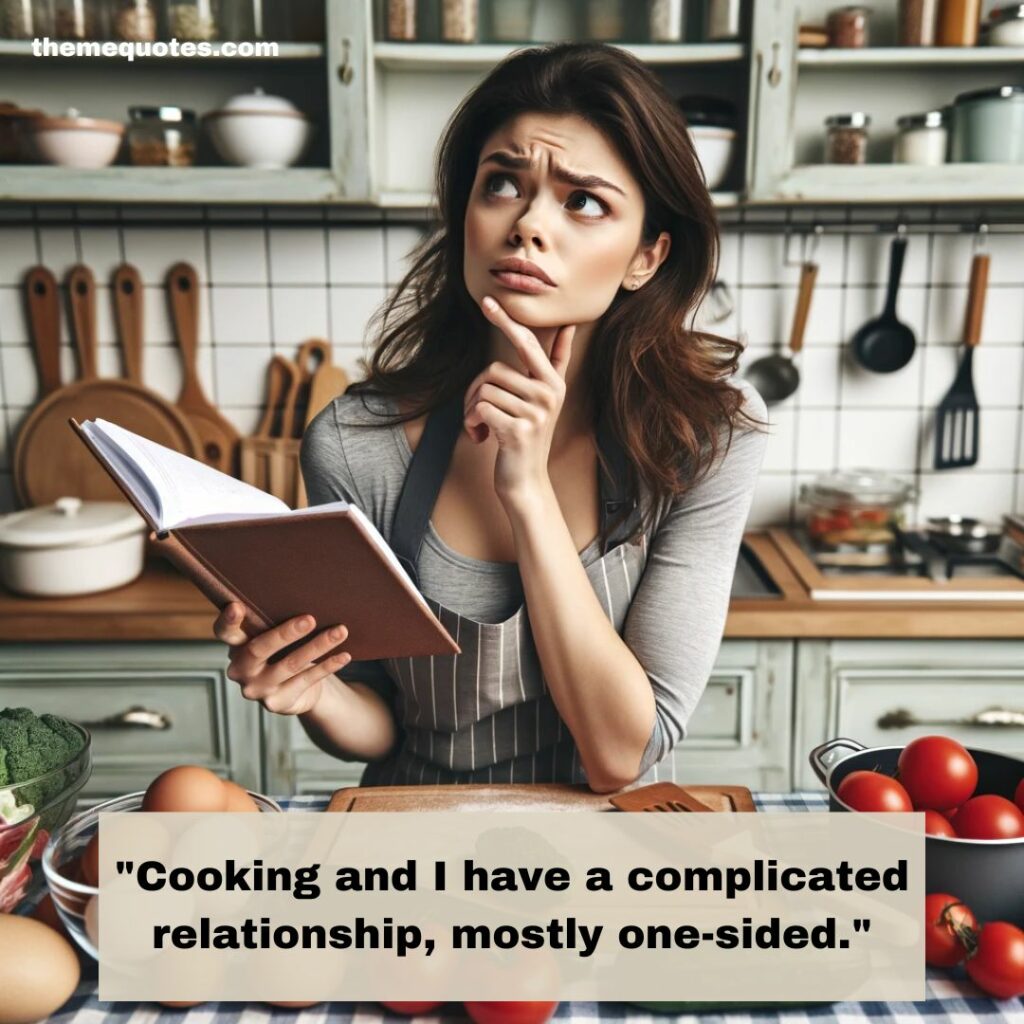 puzzled woman with cookbook