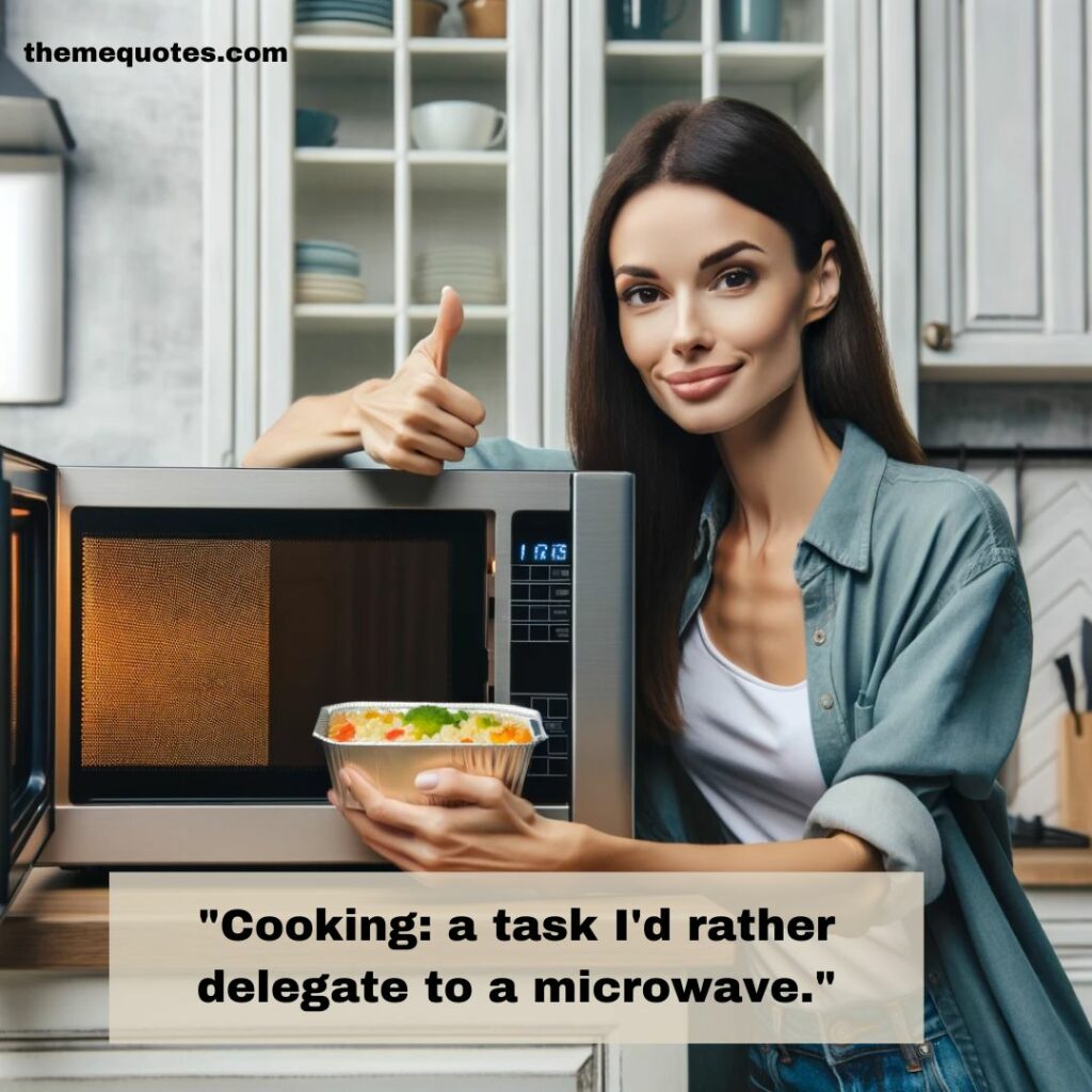 woman prefers microwave meals